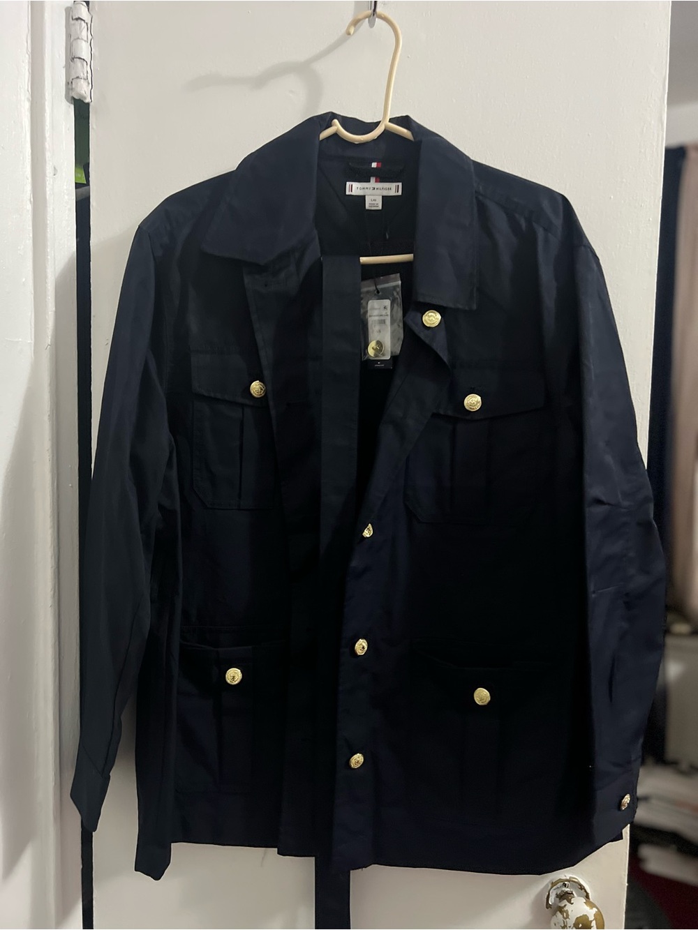 Tommy Hilfiger Women’s Navy Field Jacket with Gold Buttons